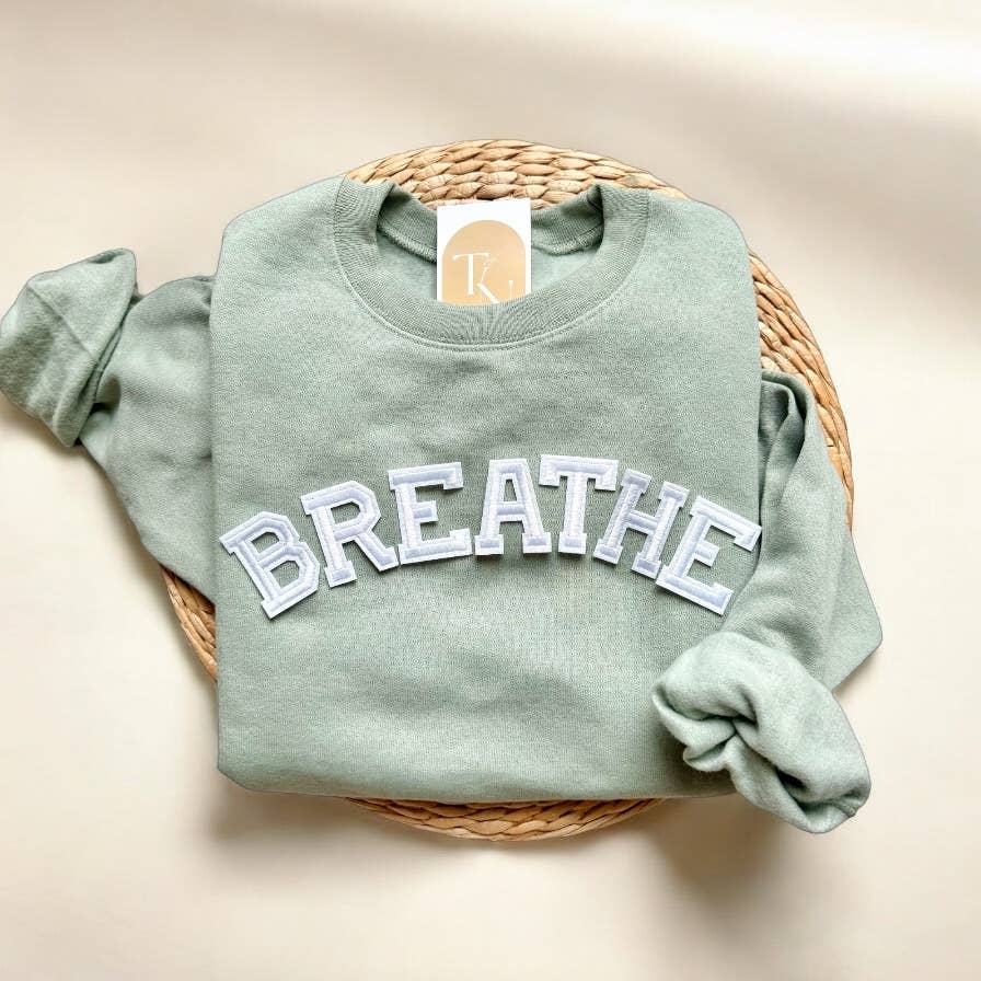 BREATHE Sweatshirt, Yoga Clothing: Sage / M