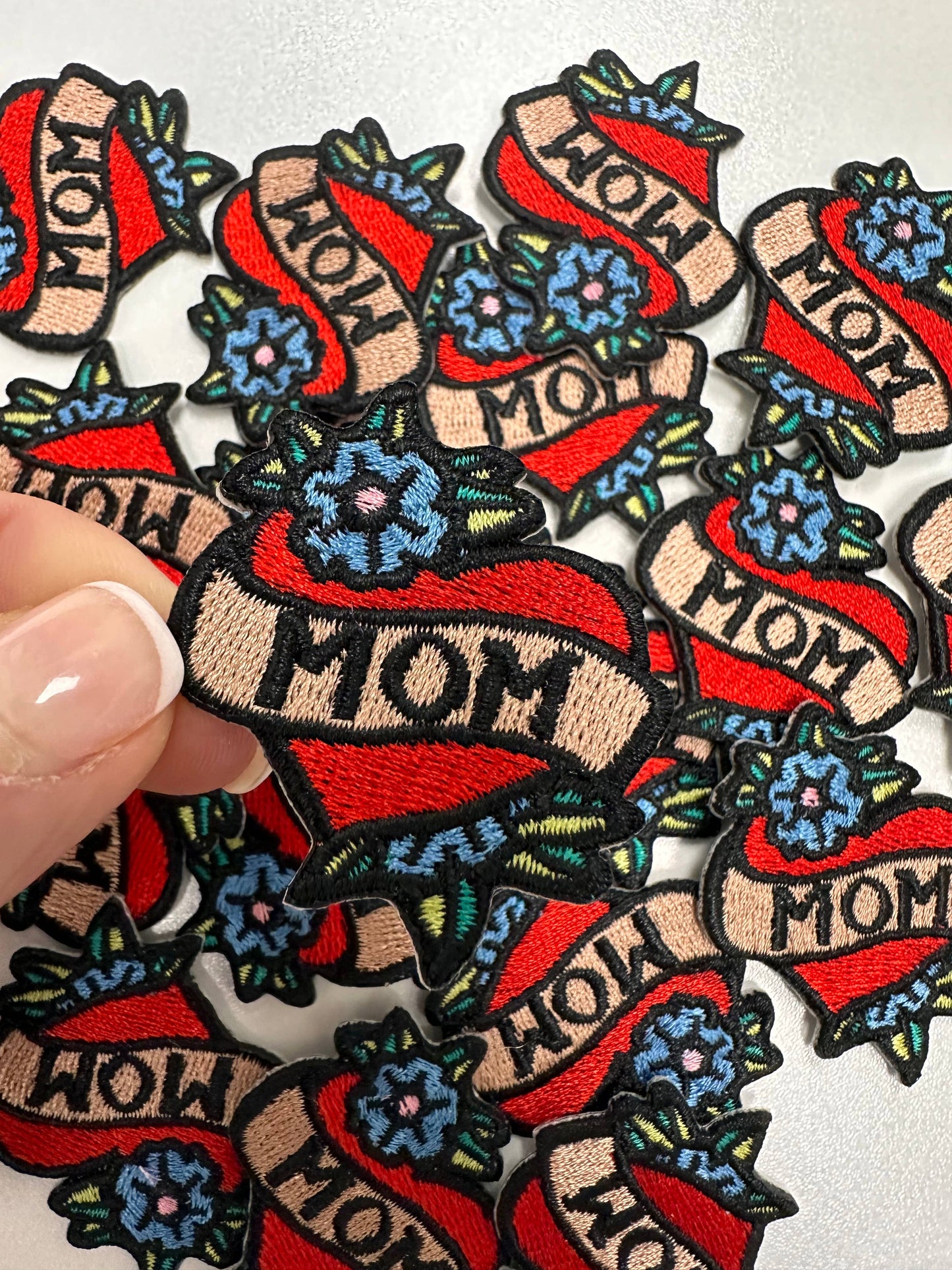 Mom Heart, Mom Patch, mama patch, hat patch, mom