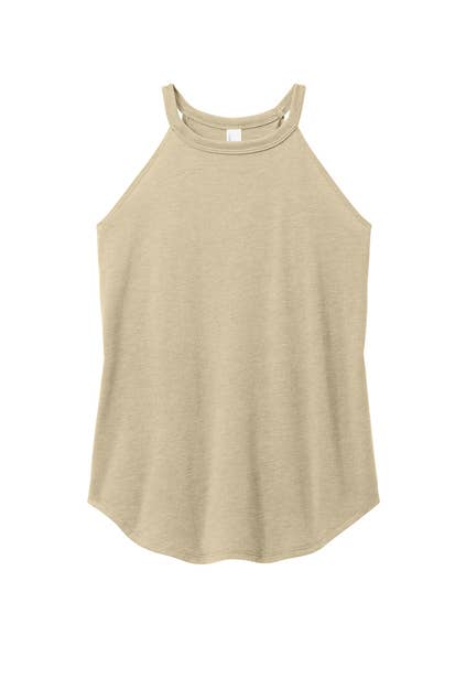 District Women’s Perfect Tri Rocker Tank: Heathered Eucalyptus Blue / XL