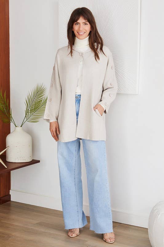 ROUGH EDGE CUT HIGH-WAIST WIDE DENIM PANT(F335-DENIM): XS