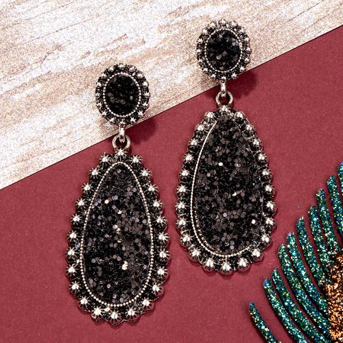 Glitter Earrings: ROSE GOLD