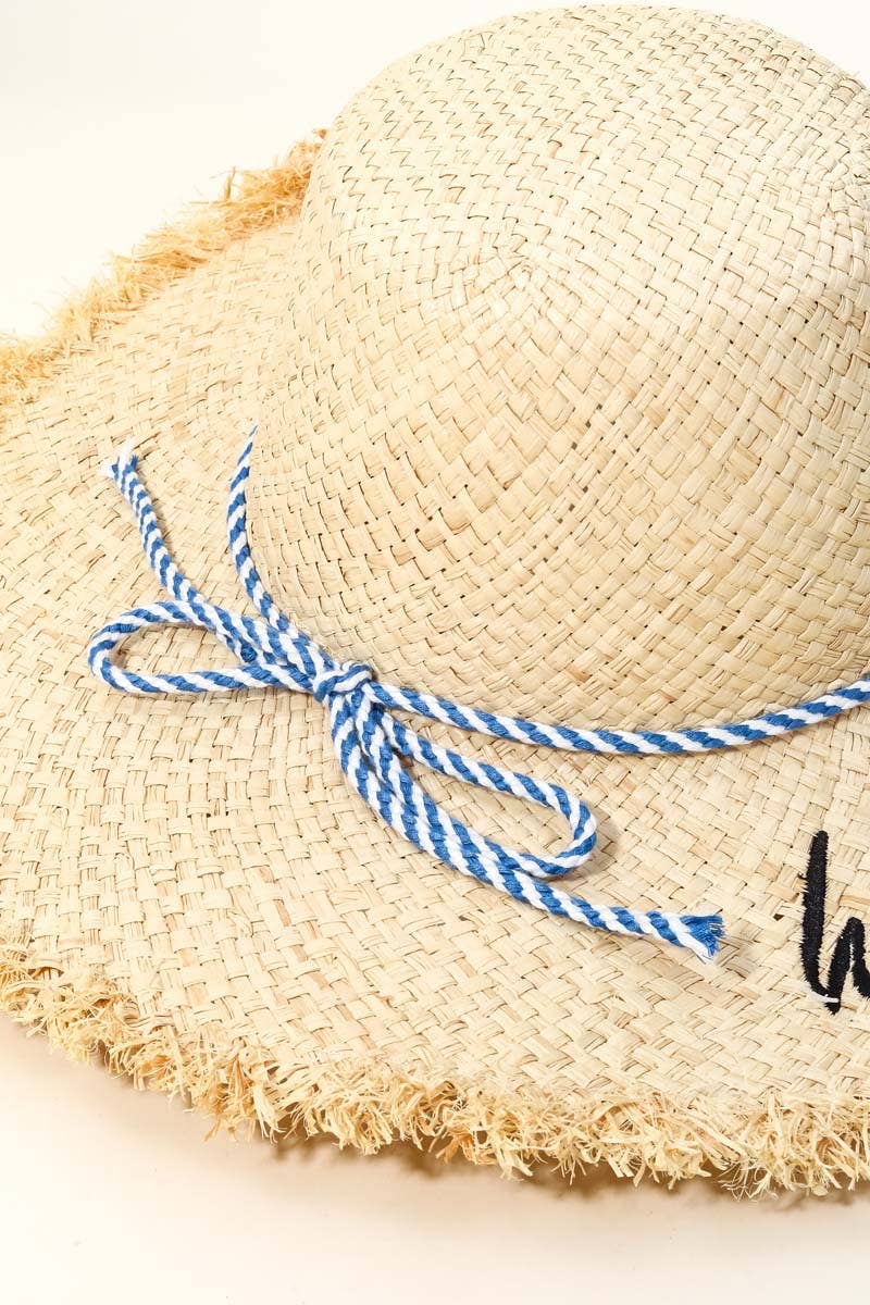 Happy Healthy Raffia Sun Hat: BK
