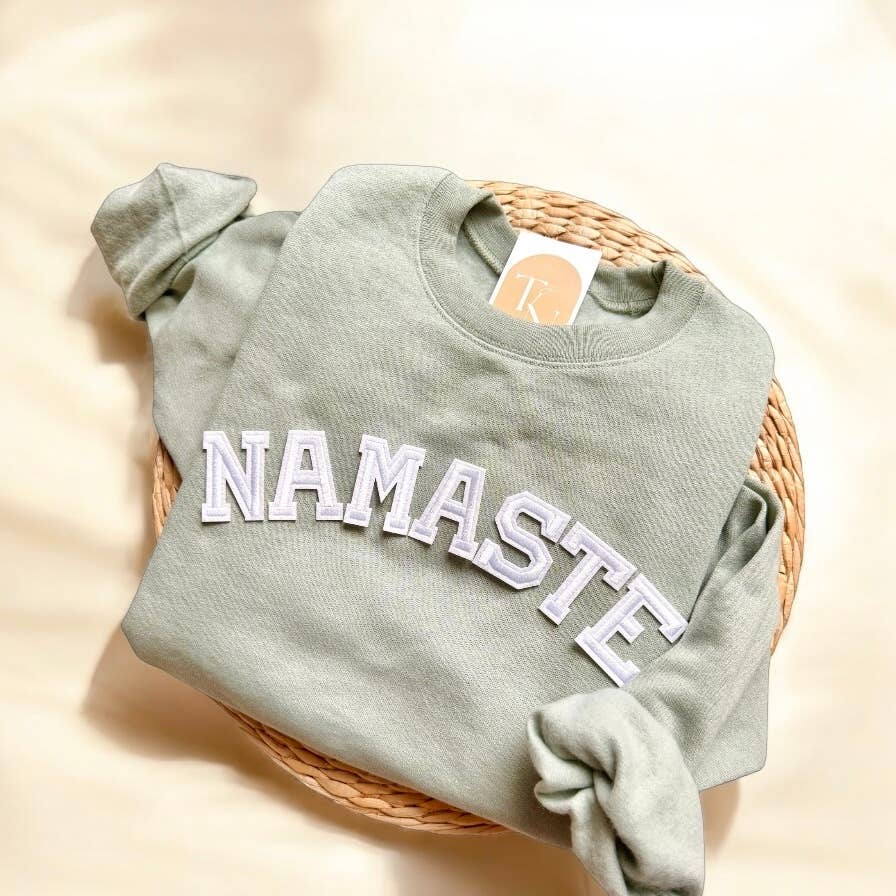 NAMASTE Sweatshirt, Yoga Clothes: Light Pink / XL