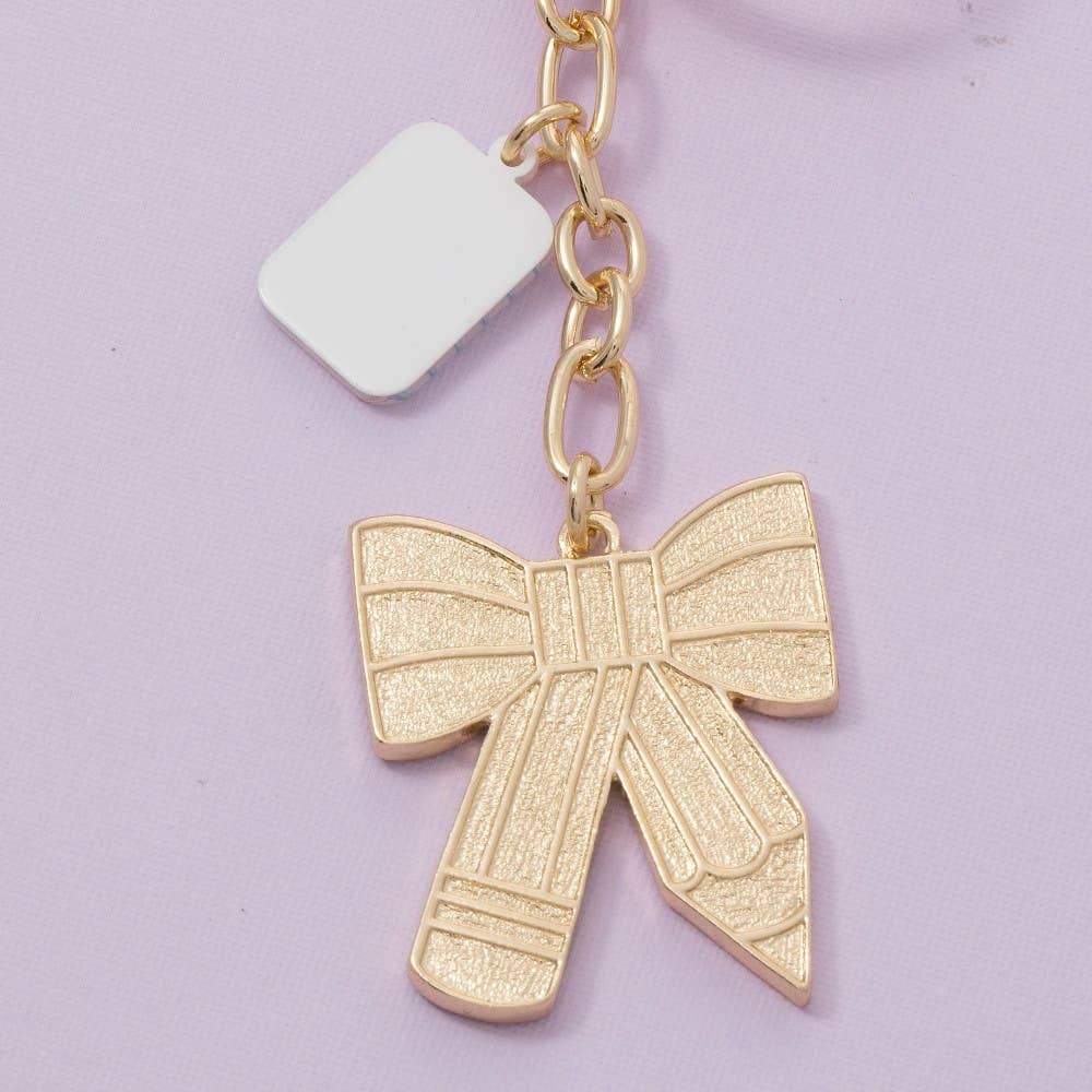 Bow Shaped Pencil Bag Charms Keychain: GD