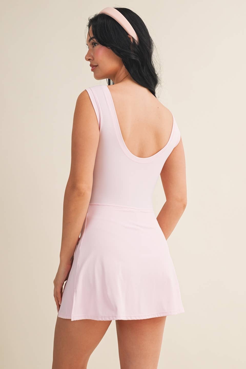 SLEEVELESS WRAP TIE FRONT DRESS: Cherry / L