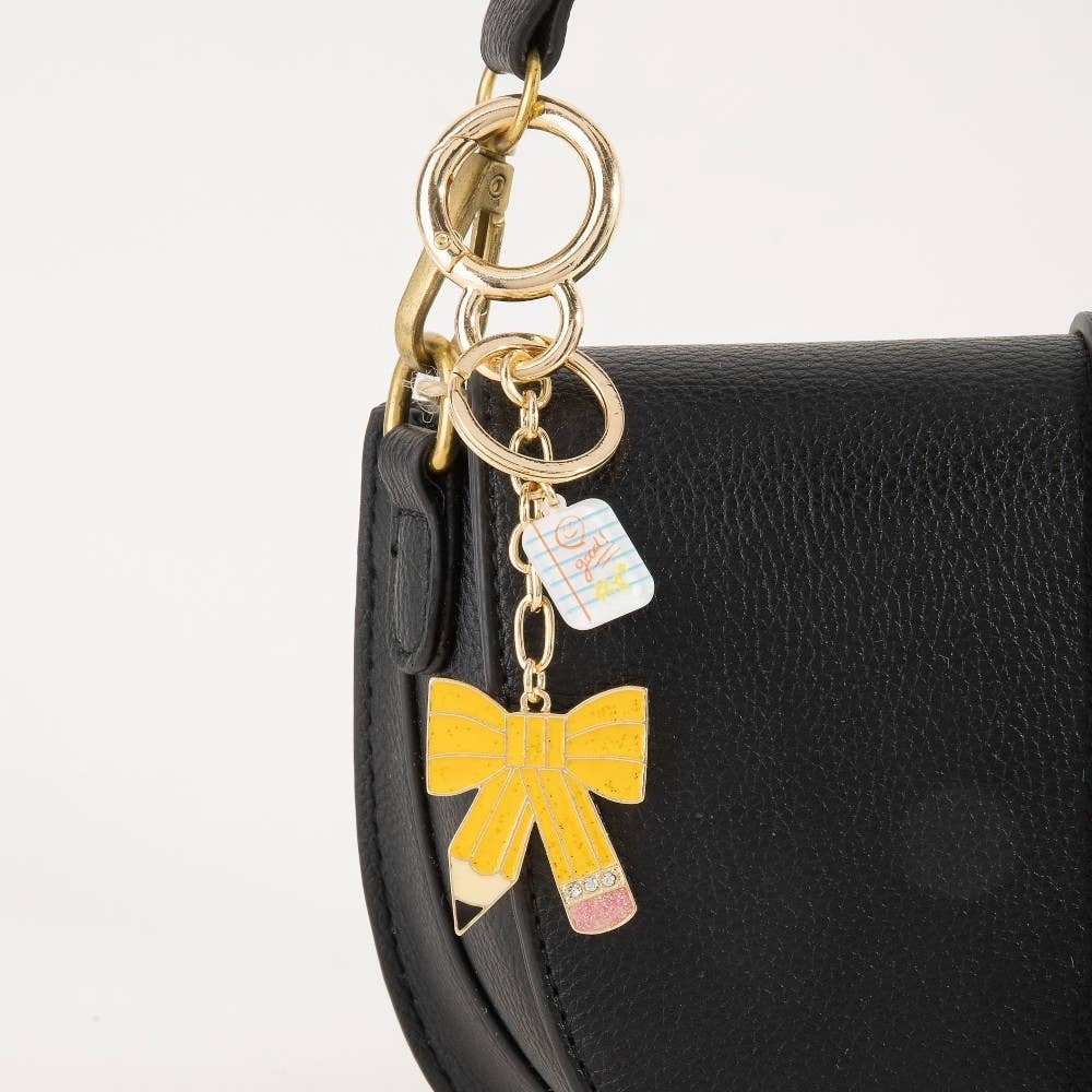 Bow Shaped Pencil Bag Charms Keychain: GD