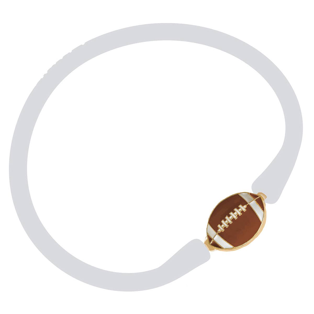 Enamel Football Silicone Bali Bracelet: Navy
