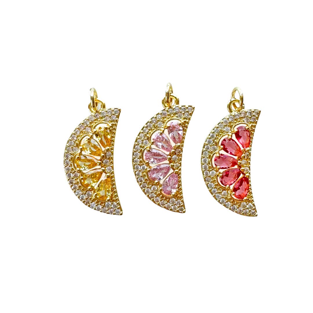 Fruit Charm For Charm Necklace & Bracelet : Dark Pink