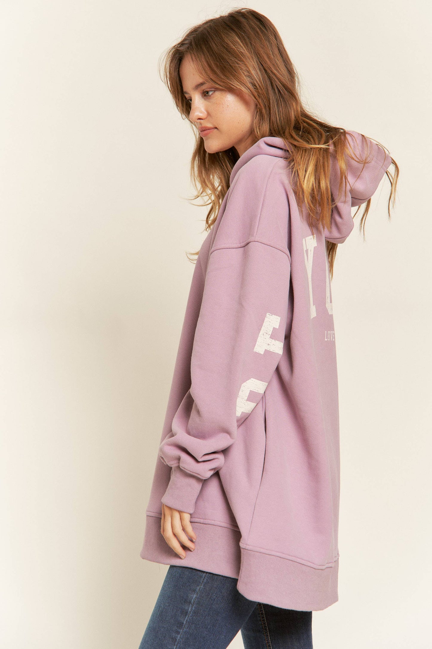 BE YOURSELF HOODIE SWEATER - JJT6145: ASH BLACK / S/M