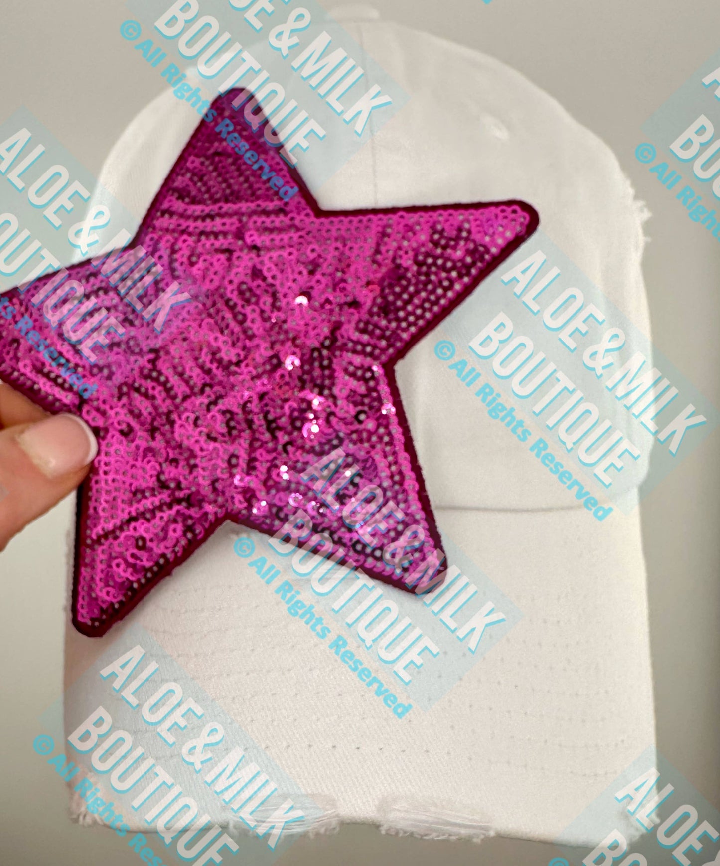 New Sequin Star Large, sequin star patch, cheer patch: Red