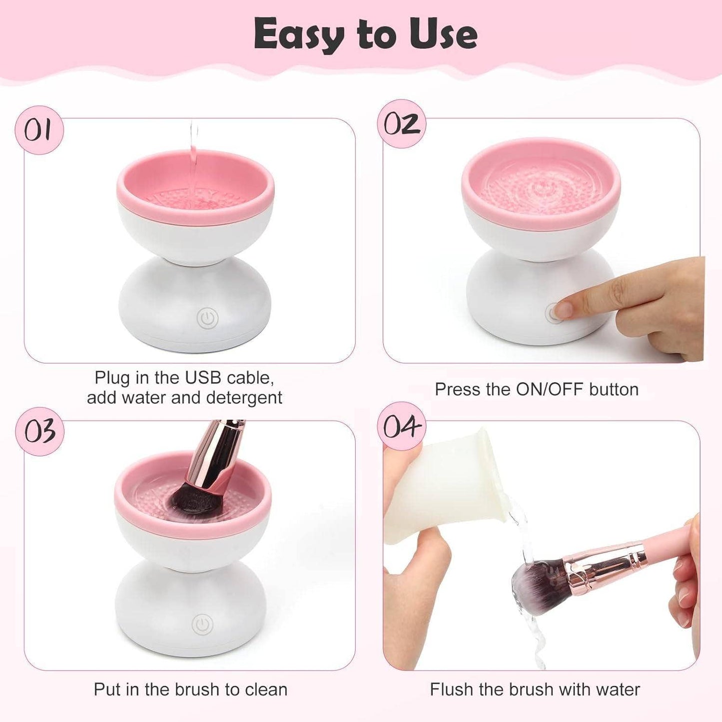 Electric Makeup Brush Cleaner Wash Makeup Brush Cleaner Mach: 1 Kit(Mix & Match Colors)