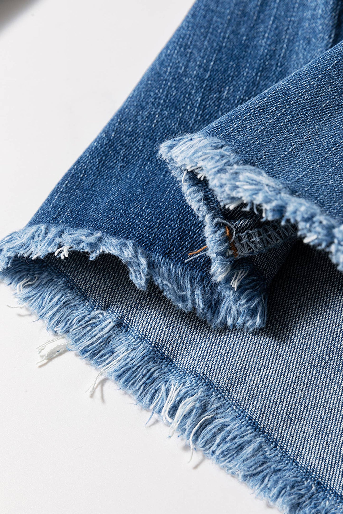 High Waist Button Fly Seamed Raw Hem Flare Jeans with Pocket: Coffee / 12