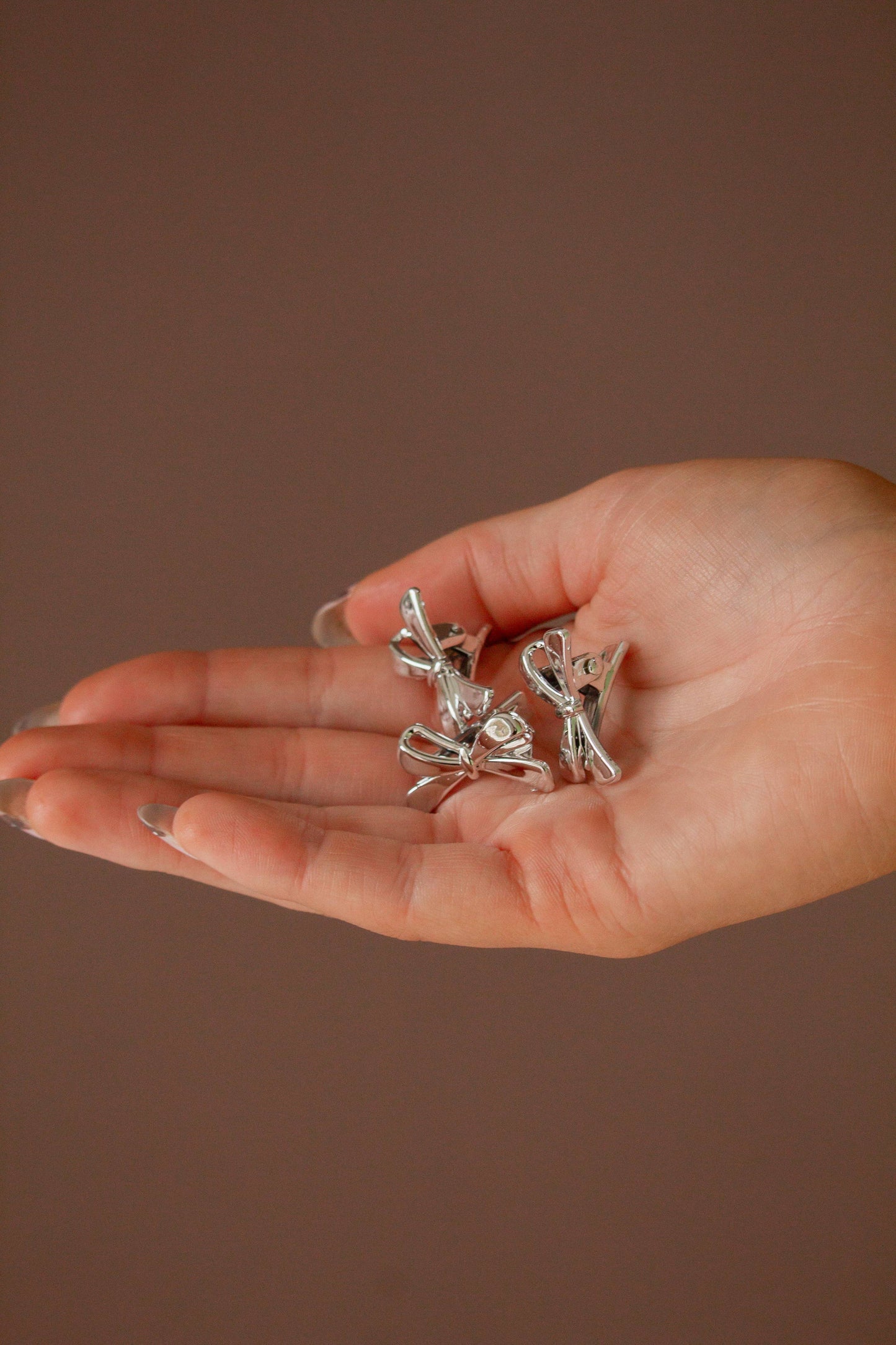 3-pack Mini Bow Clips: Gold