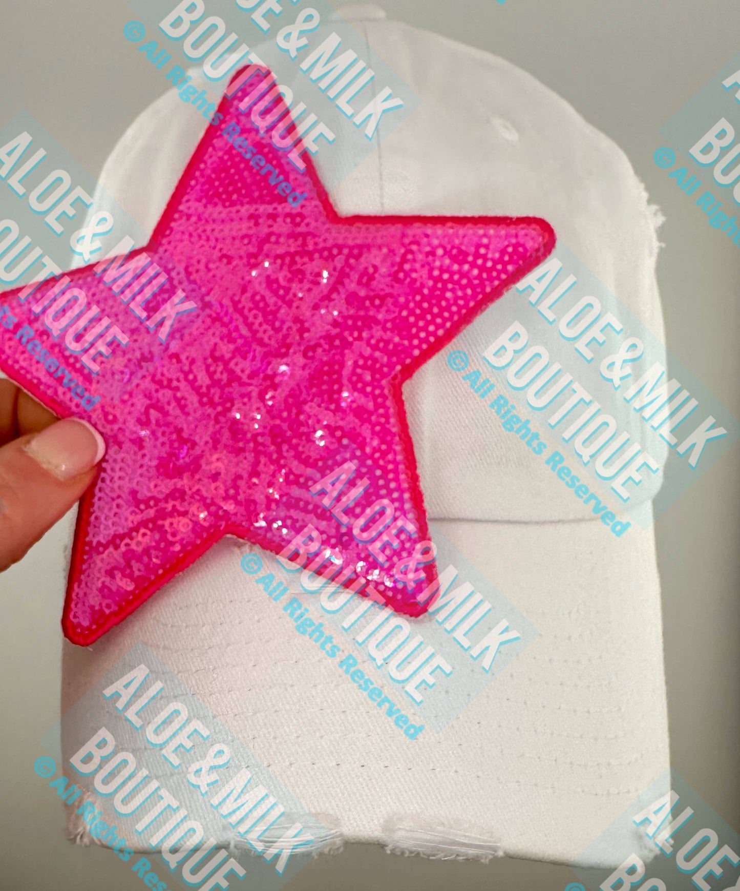 New Sequin Star Large, sequin star patch, cheer patch: Red