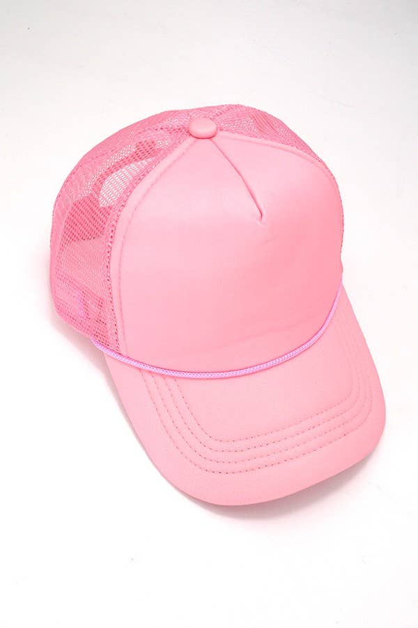 TRUCKER HAT FOAM FRONT MESH BACK HAT CAP | 40HW725: White