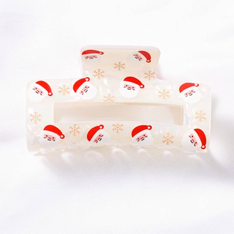 CHRISTMAS TREE SANTA HOLIDAY HAIR CLAW | 40H947: C