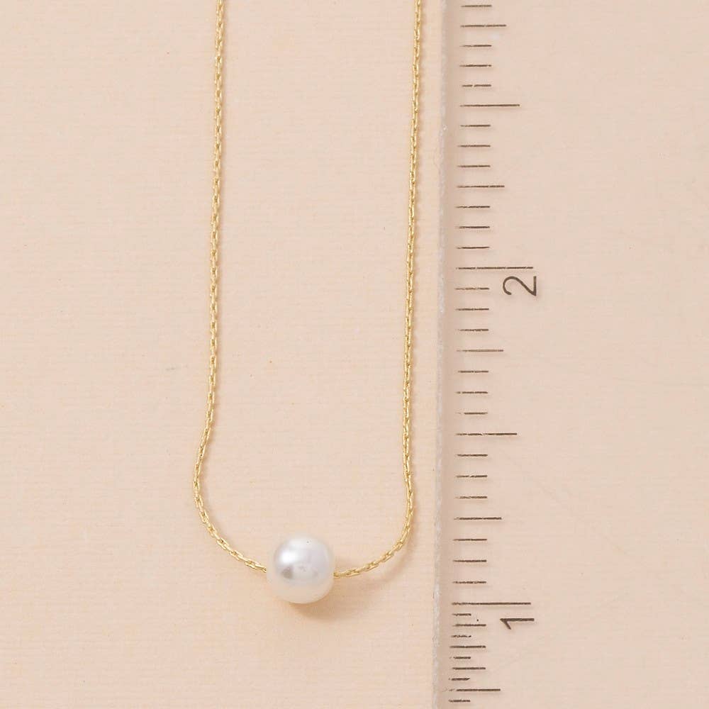 Pearl Charm Dainty Chain Necklace: G