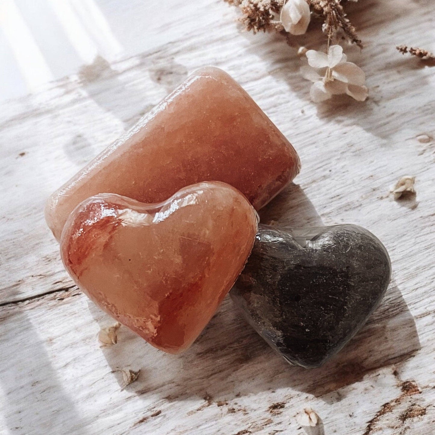 Exfoliating Salt Stones: Pink Heart