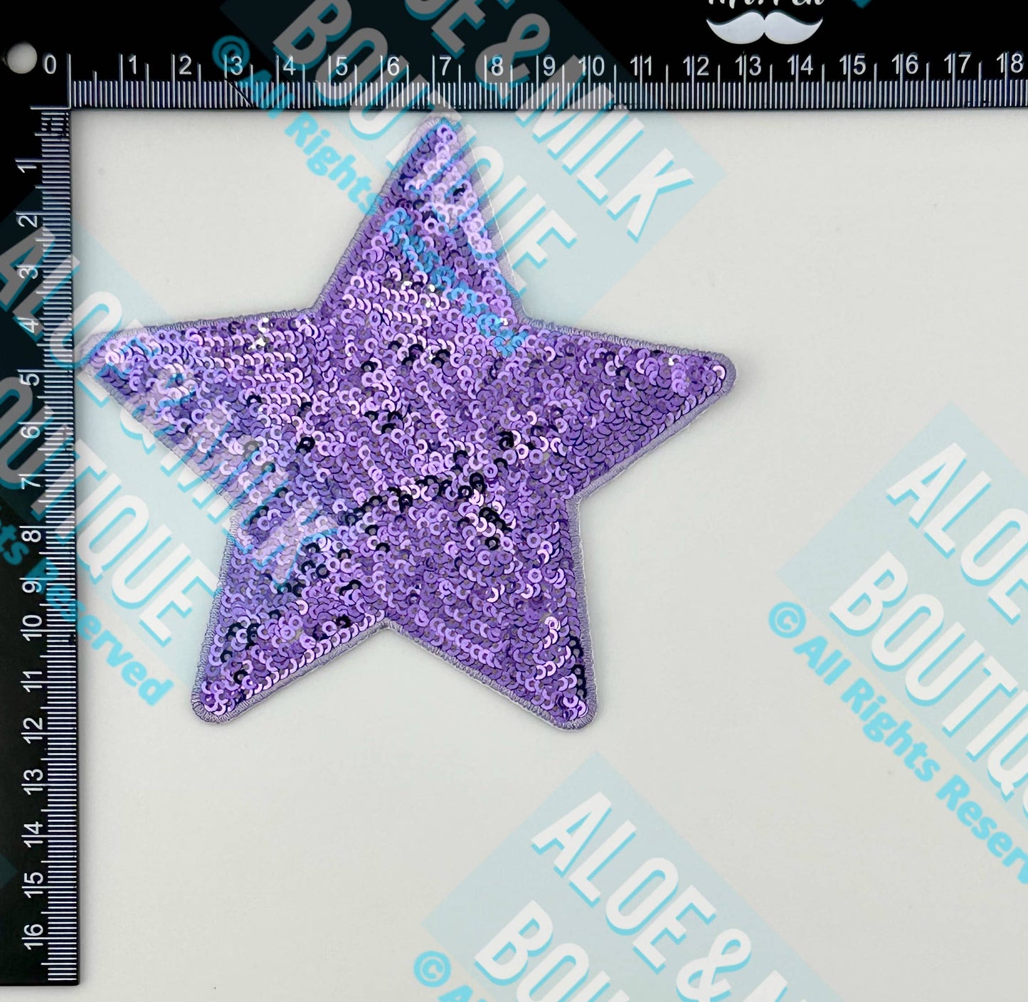 New Sequin Star Large, sequin star patch, cheer patch: Blue