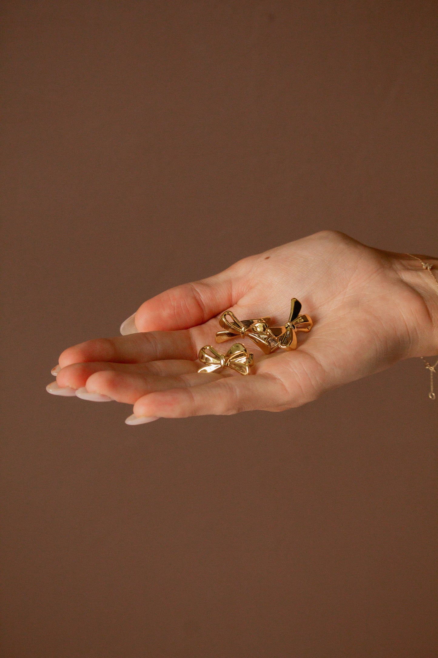 3-pack Mini Bow Clips: Gold