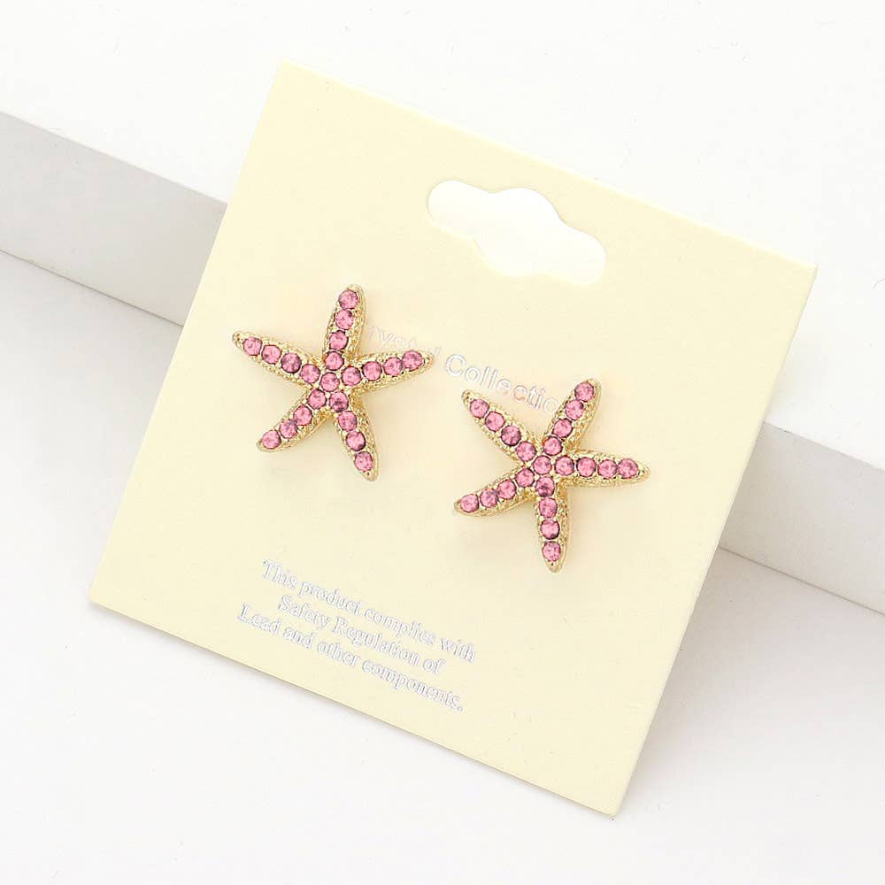 Crystal Starfish Stud Earrings
: Sap
