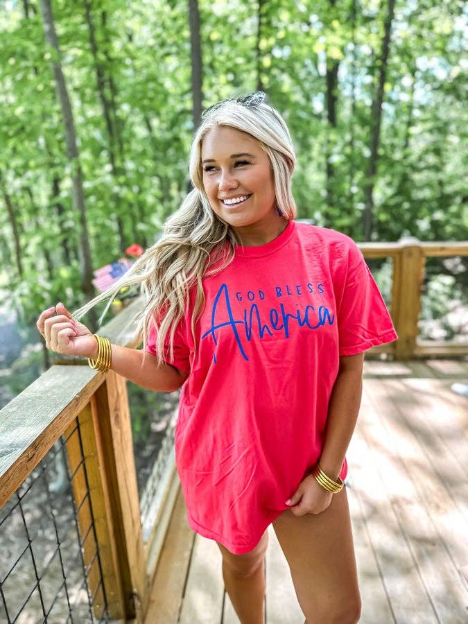 God Bless America Graphic Tee: 2XL