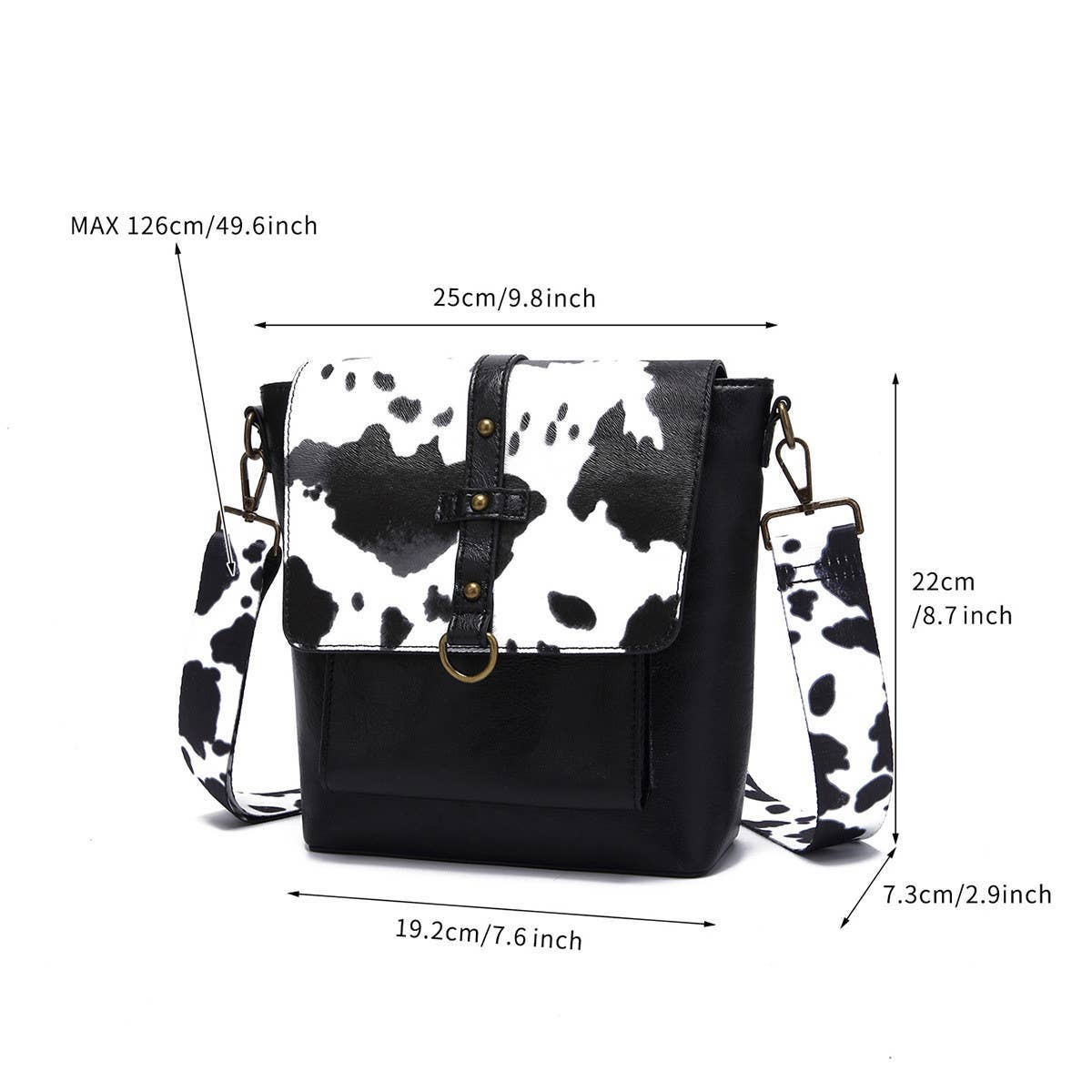 Women Printed Western Vintage Crossbody Bag_Cwab2593: COFFEE / OS
