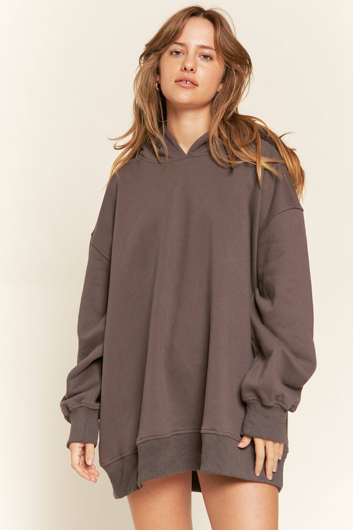 BE YOURSELF HOODIE SWEATER - JJT6145: ASH BLACK / L/XL