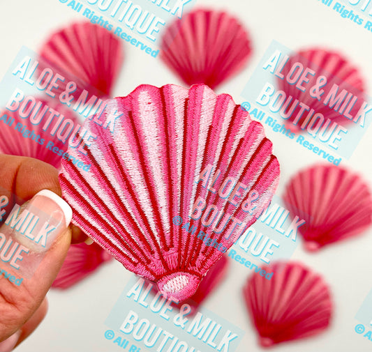 Sea Shell Pink Patch, ocean patch, beach patches, seashell