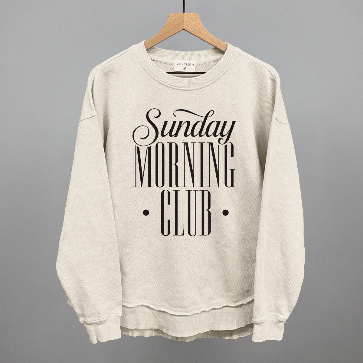 Sunday Morning Club: Bone / XL / Oversized Boxy Crew