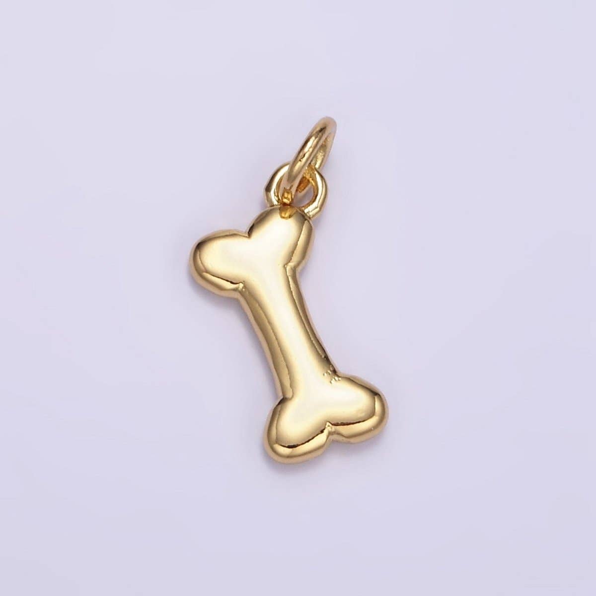 24K Gold Filled Minimalist Dog Bone Mini Charm | M126