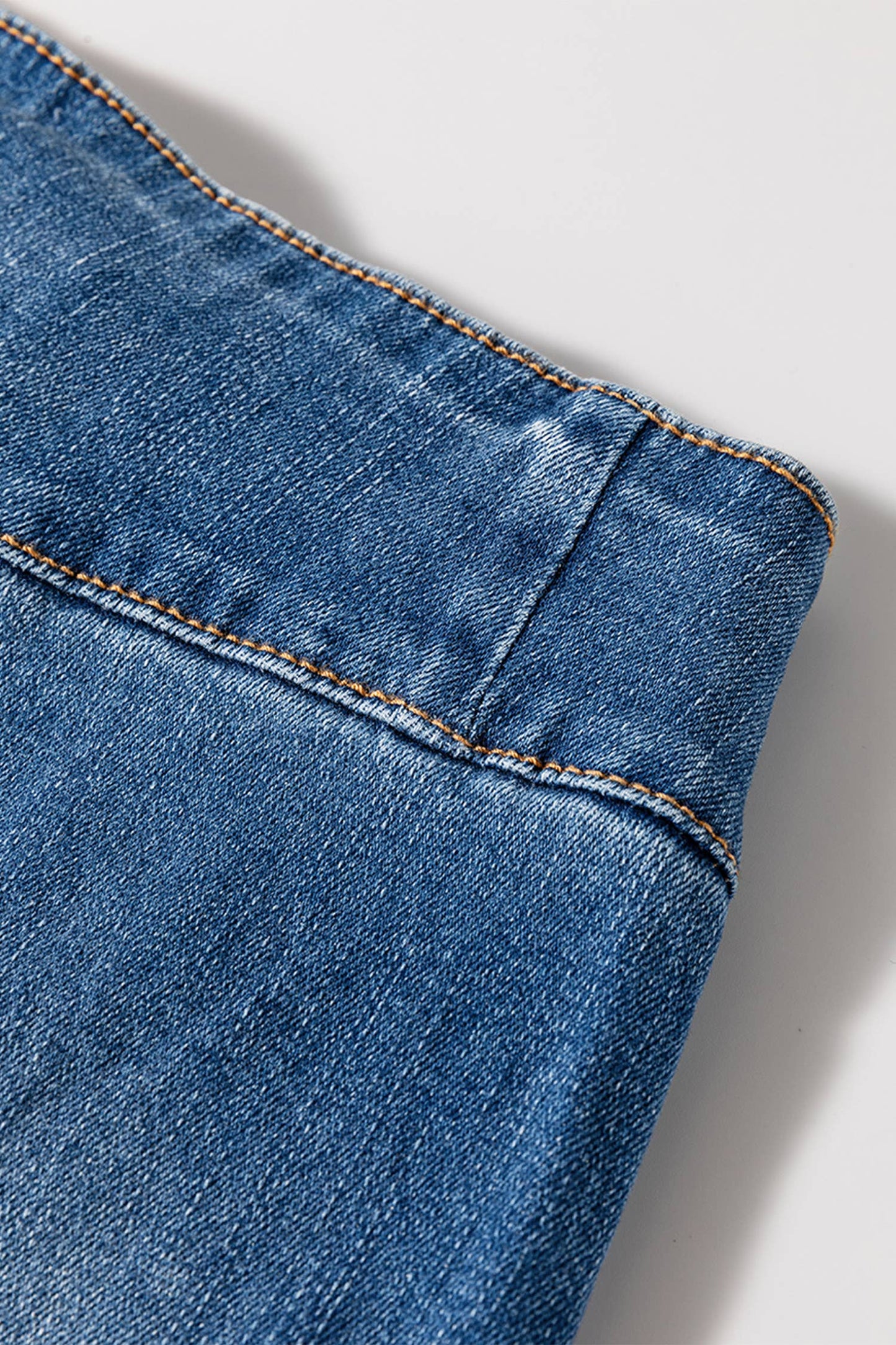 High Waist Button Fly Seamed Raw Hem Flare Jeans with Pocket: Coffee / 12