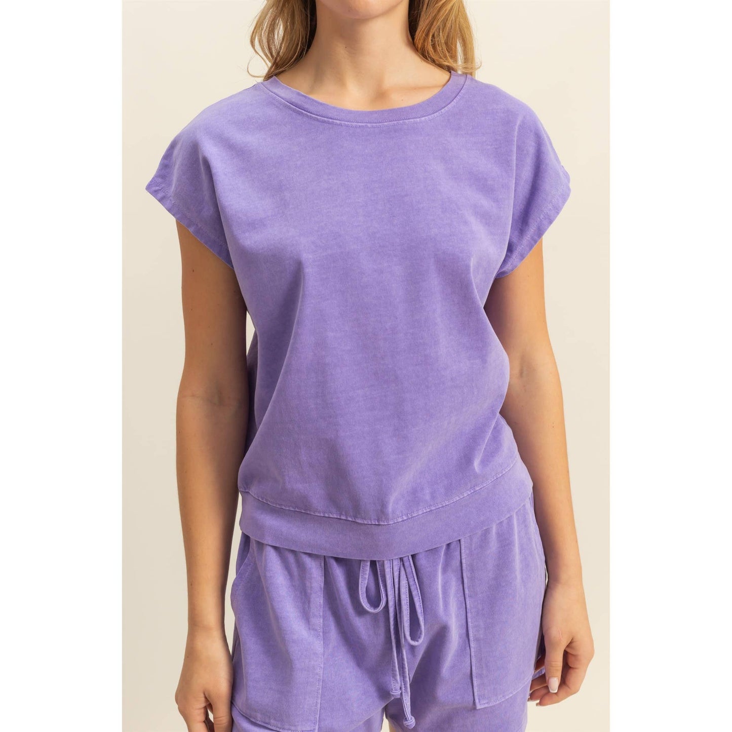 DZ25A913-SET-Matching Top And Shorts Set: ORANGE / S-M-L(2-2-2)