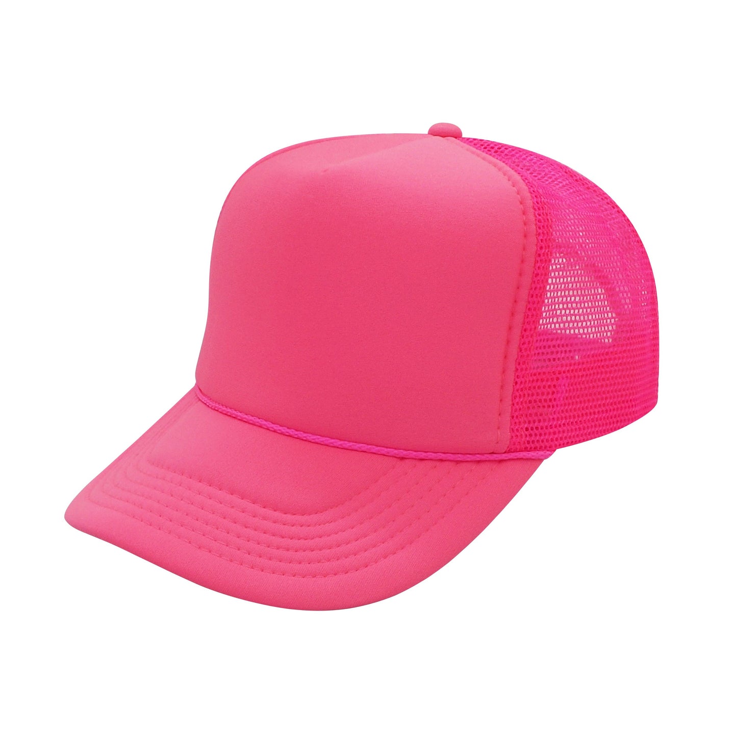 Nissun Neon Color Foam Mesh Trucker Hats Caps, Blank Two Tone Snapbacks: Neon Pink
