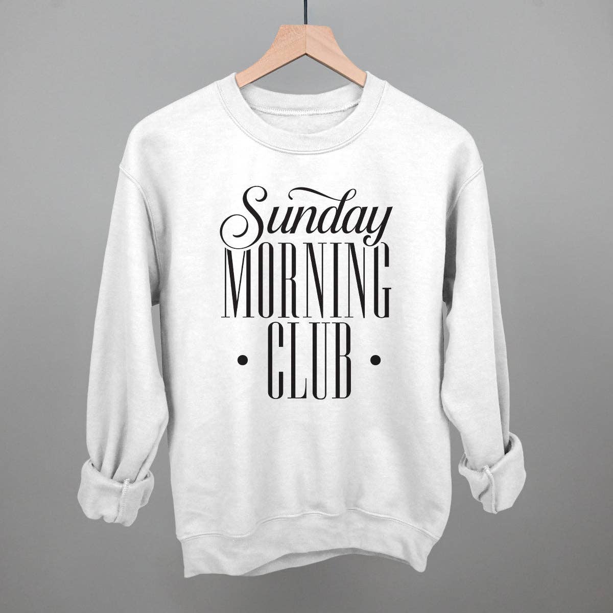 Sunday Morning Club: Bone / M / Oversized Boxy Crew