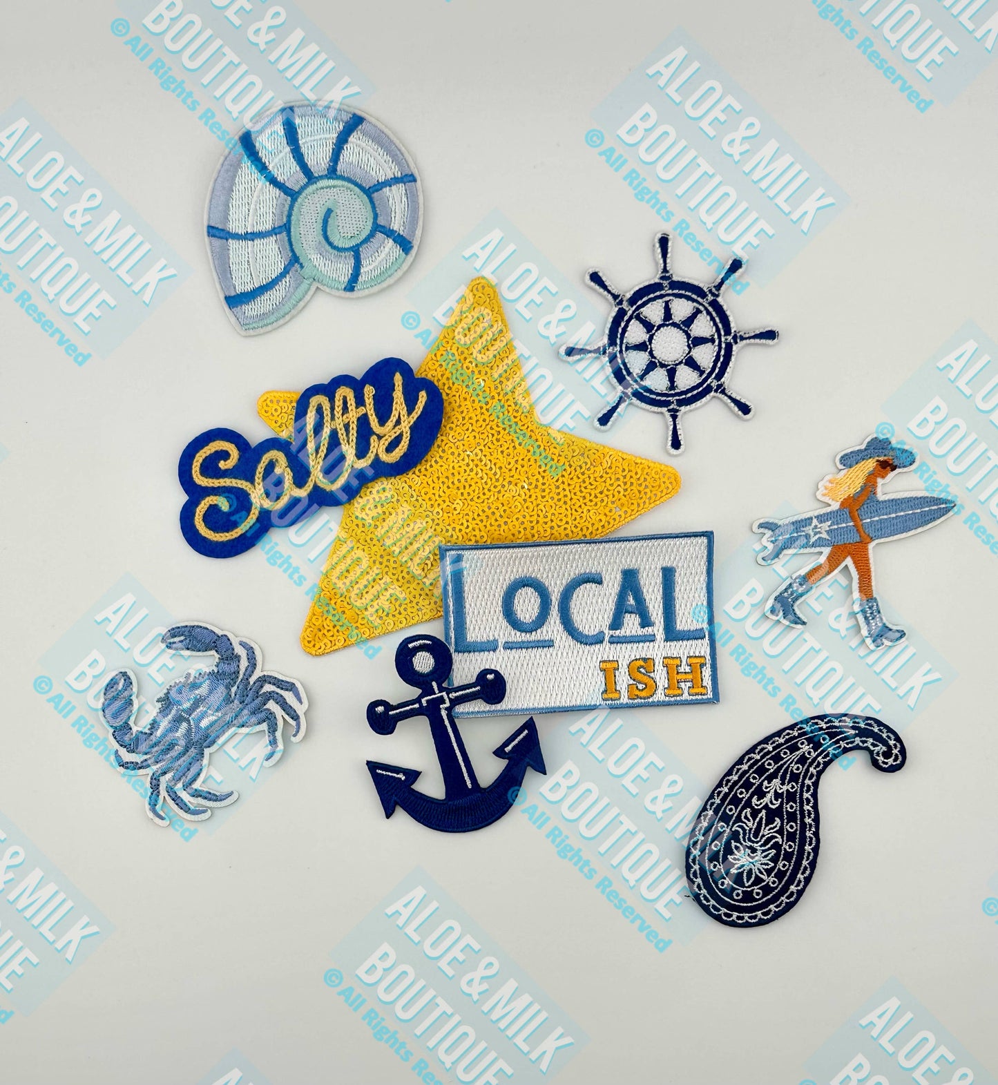 Blue Crab Patch, crab patches, ocean theme, beach patches
