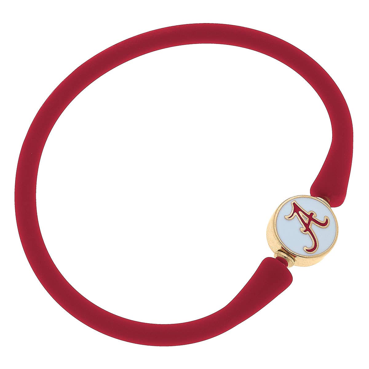 Alabama Crimson Tide Silicone Bali Bracelet: Crimson