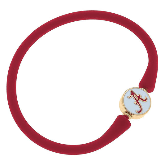 Alabama Crimson Tide Silicone Bali Bracelet: Crimson