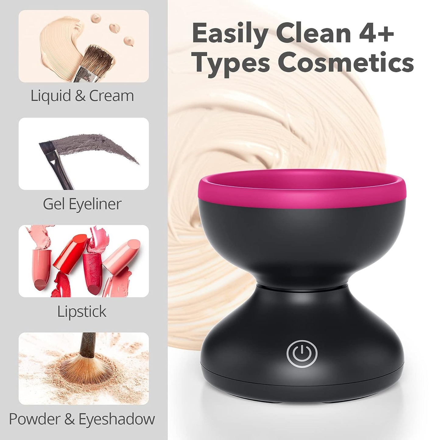 Electric Makeup Brush Cleaner Wash Makeup Brush Cleaner Mach: 1 Kit(Mix & Match Colors)