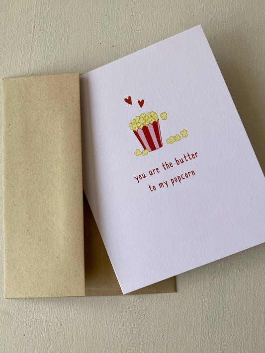Popcorn Valentine's Day Love Card