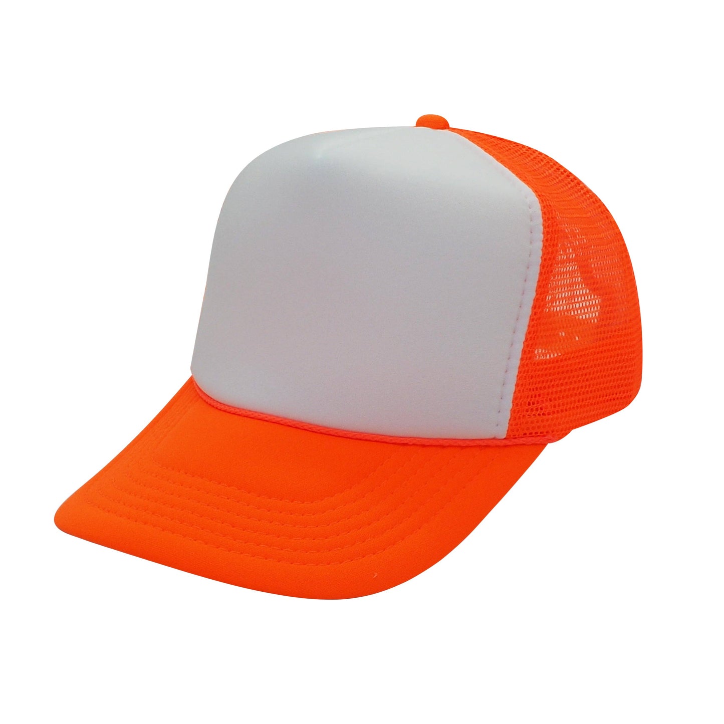Nissun Neon Color Foam Mesh Trucker Hats Caps, Blank Two Tone Snapbacks: Neon Pink