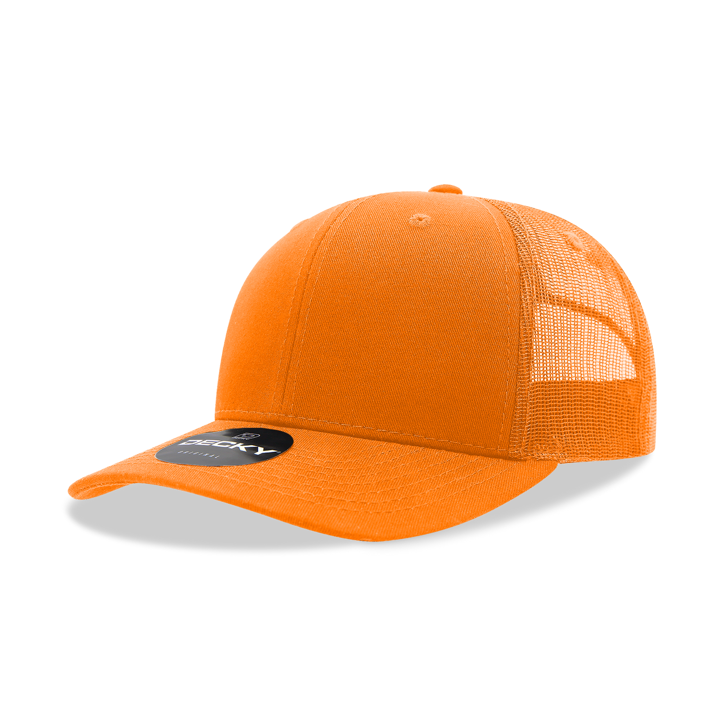 Decky 6021 Classic Trucker Hat, Mid Pro Trucker, 6 Panel Cap: White