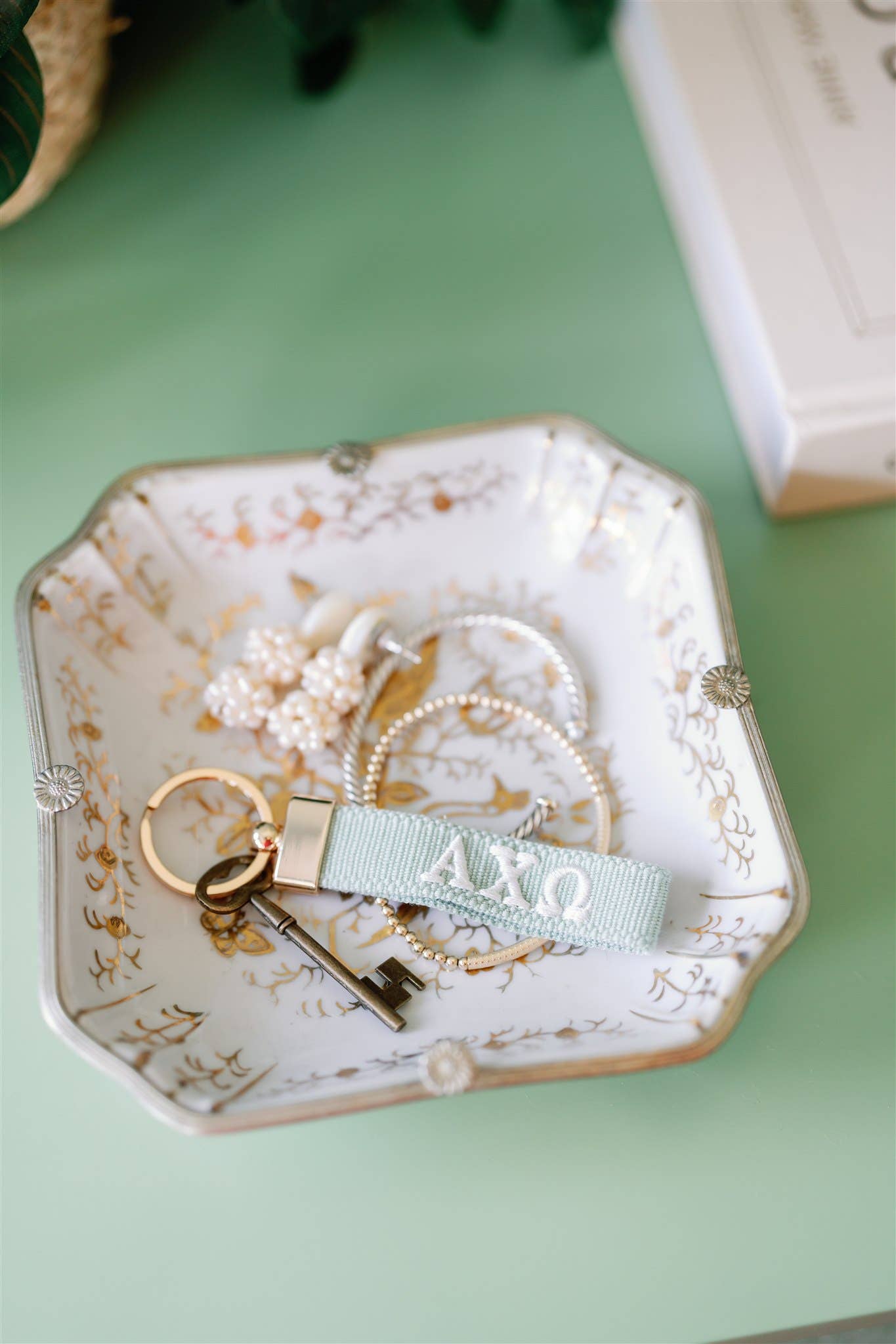 Alpha Chi Omega Embroidered Keychain, Sorority