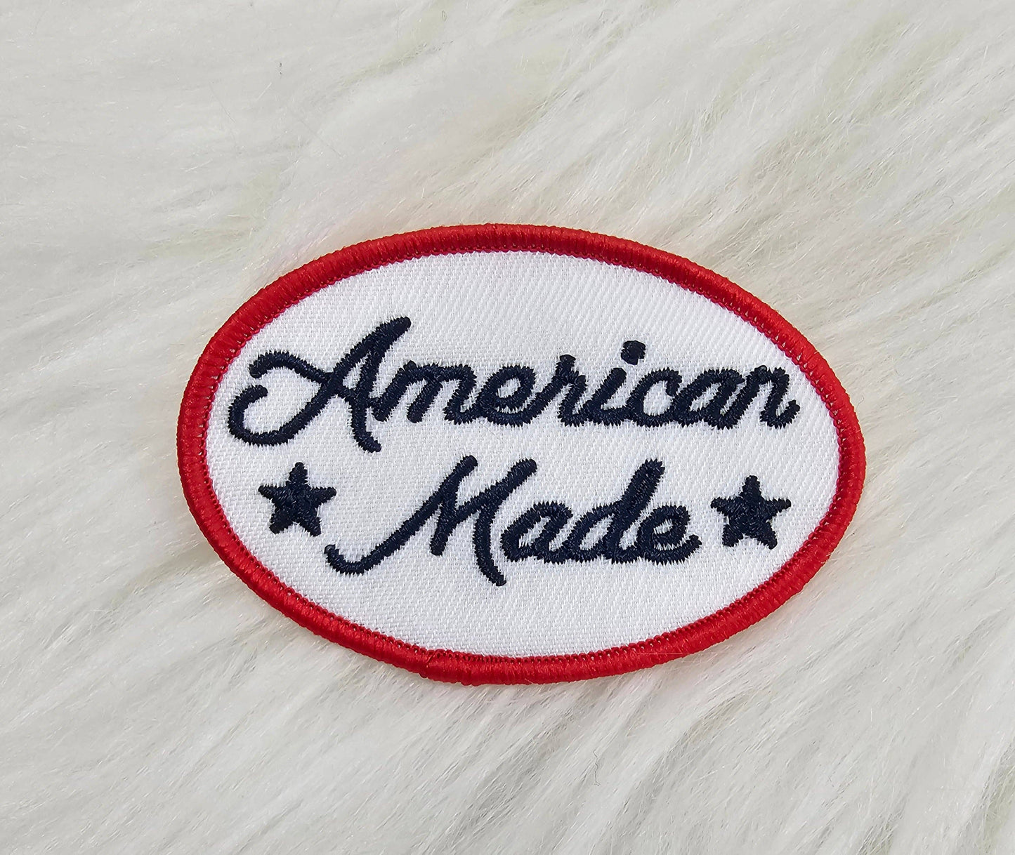 American Made Embroidery Iron On Patch: Black and Yellow