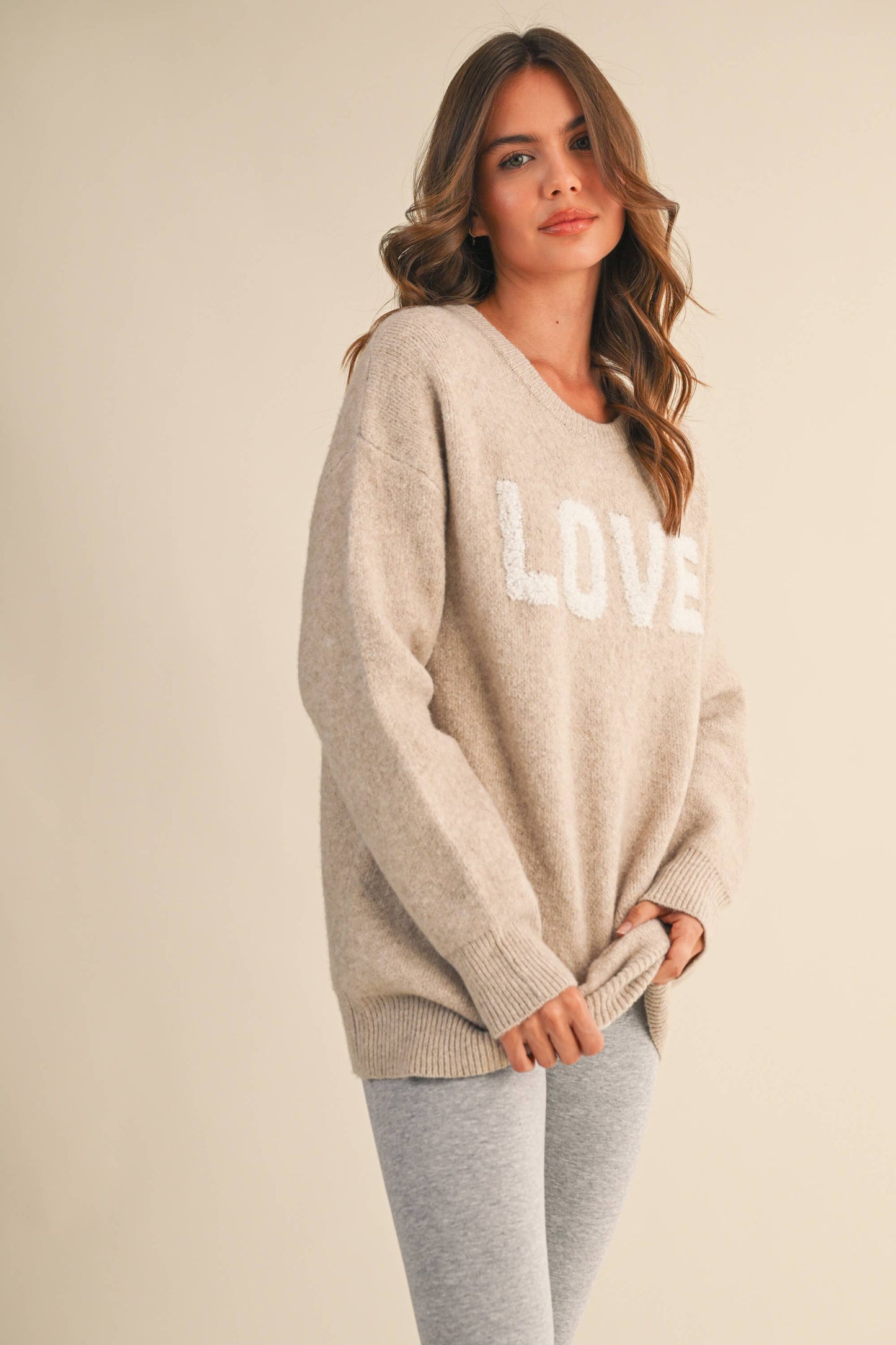 IT4433 LOVE COZY SOFT SWEATER TOP: SAGE / M
