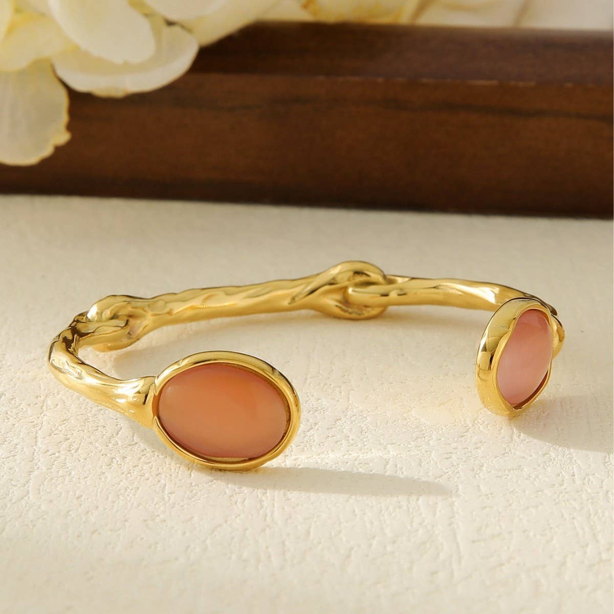 IRREGULAR RETRO SIMPLE EMBEDDED BRACELET_CWMM3730: GREEN / OS