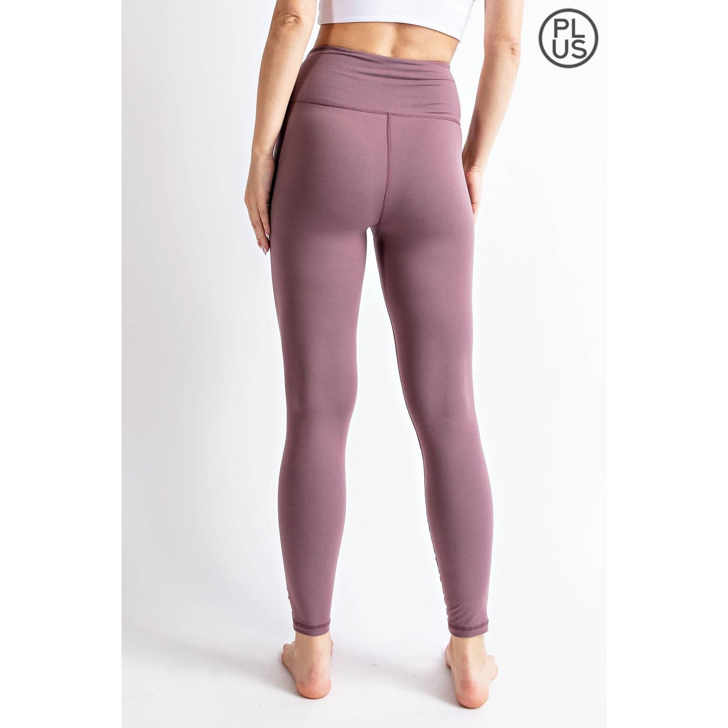 PLUS SIZE BUTTER SOFT BASIC FULL LENGTH LEGGINGS: Black / 1X