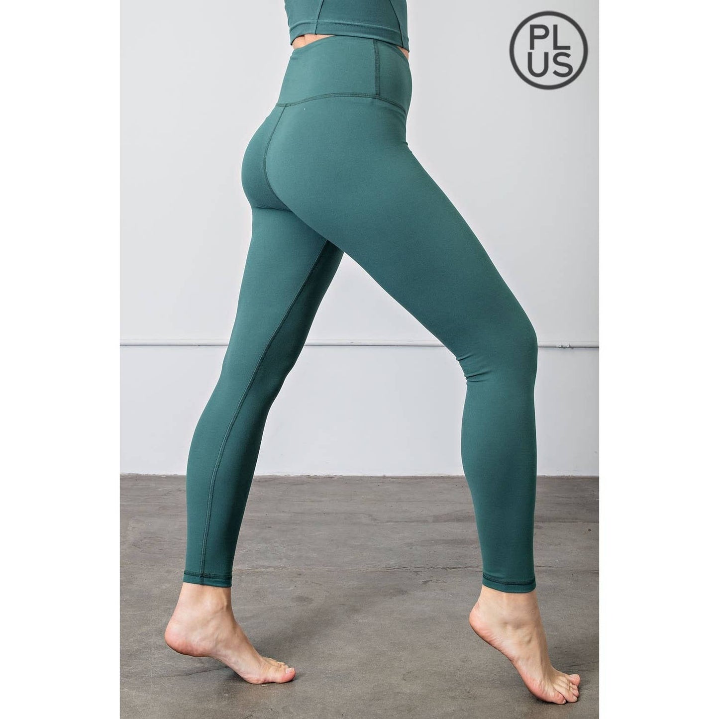 PLUS SIZE BUTTER SOFT BASIC FULL LENGTH LEGGINGS: Black / 1X