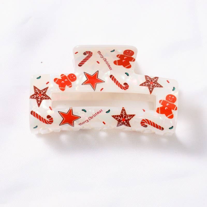 CHRISTMAS TREE SANTA HOLIDAY HAIR CLAW | 40H947: C