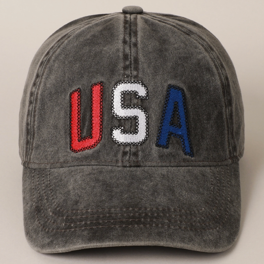 USA Arch Hat: Black